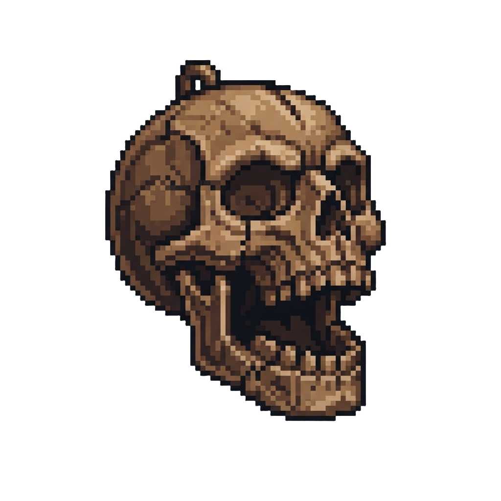 A Screeching Wooden Marionette Skull