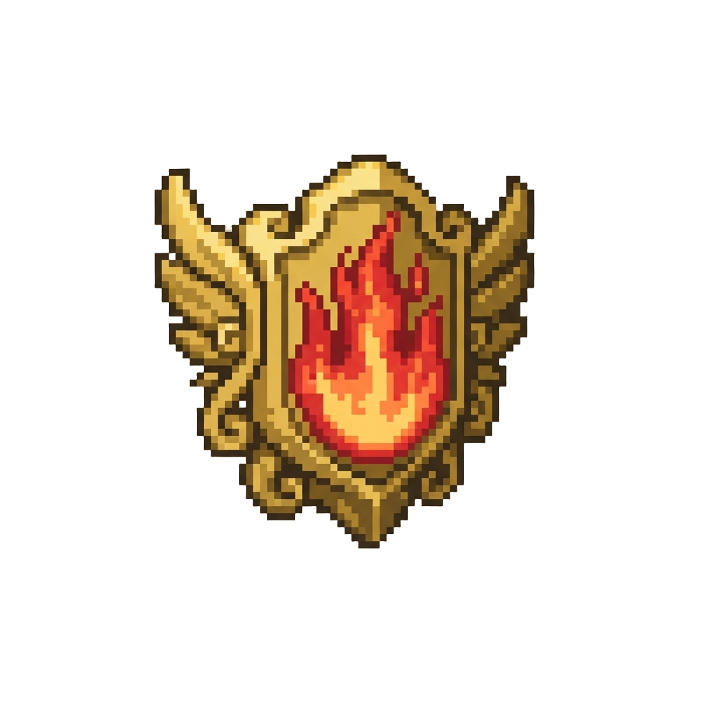 Blazing Crimson Fire Crest