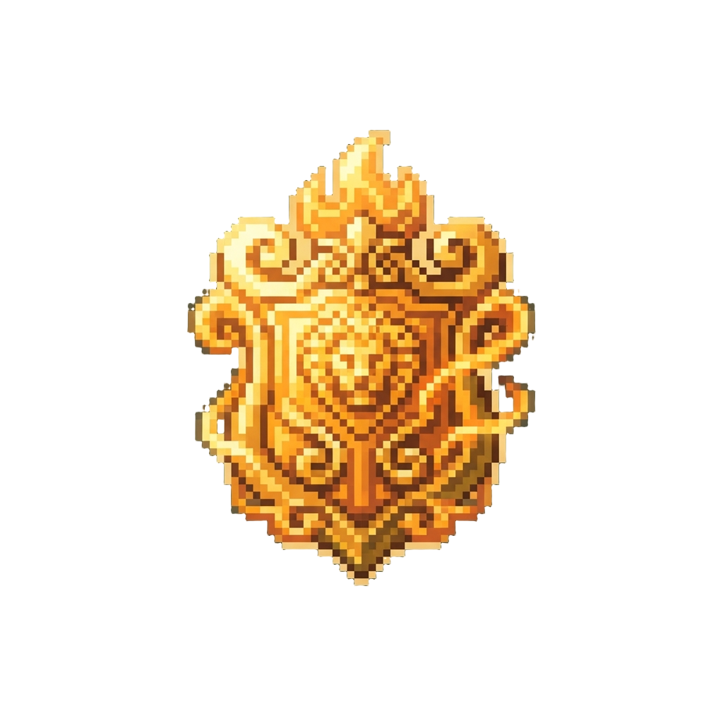 Molten Gold Glowing Crest