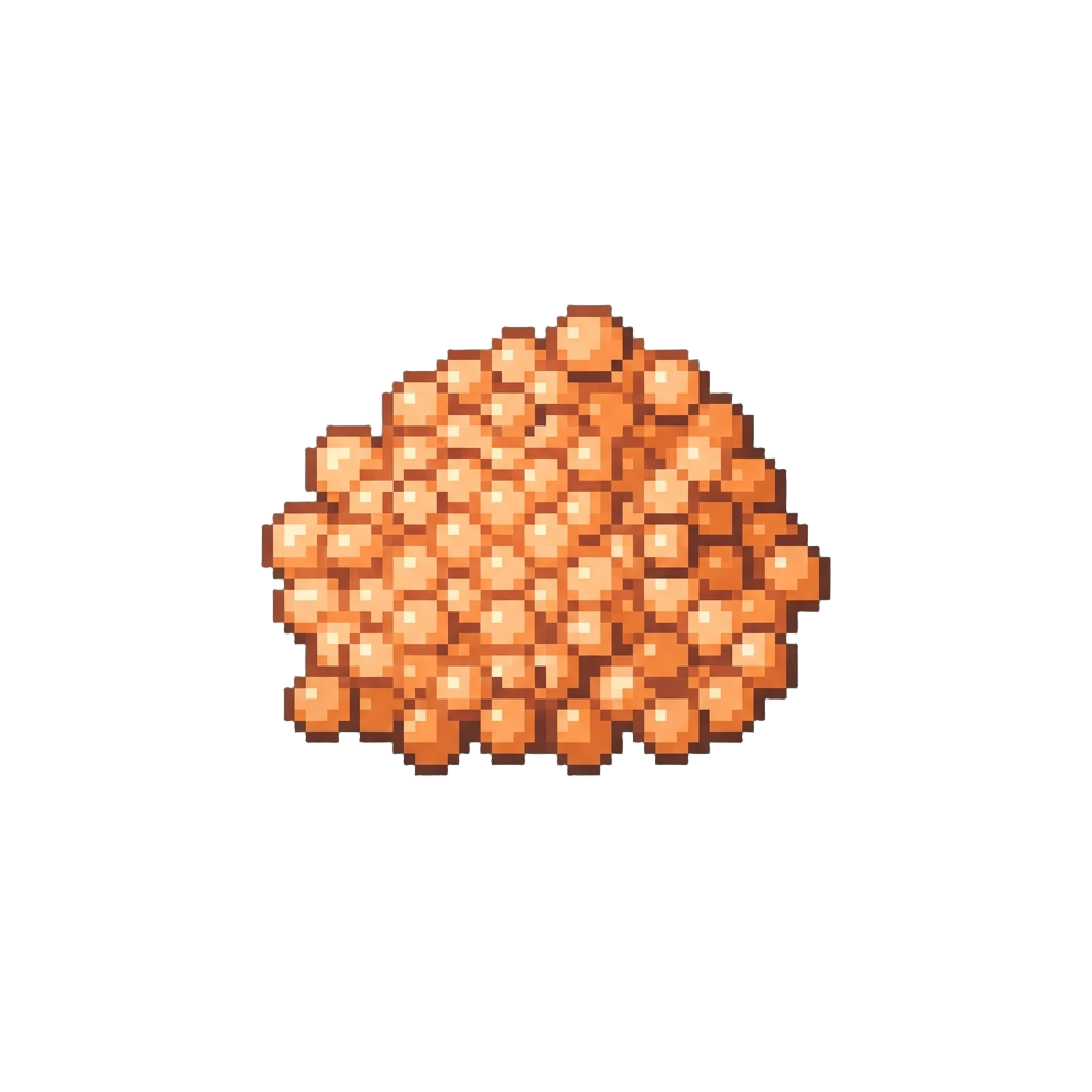 A Cloud of Pastel Orange Micro-beads