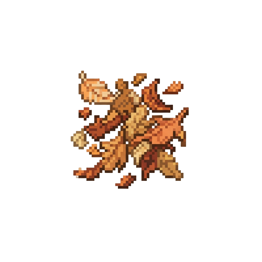 A Shower of Crunchy Dried Autumn Leaf Bits