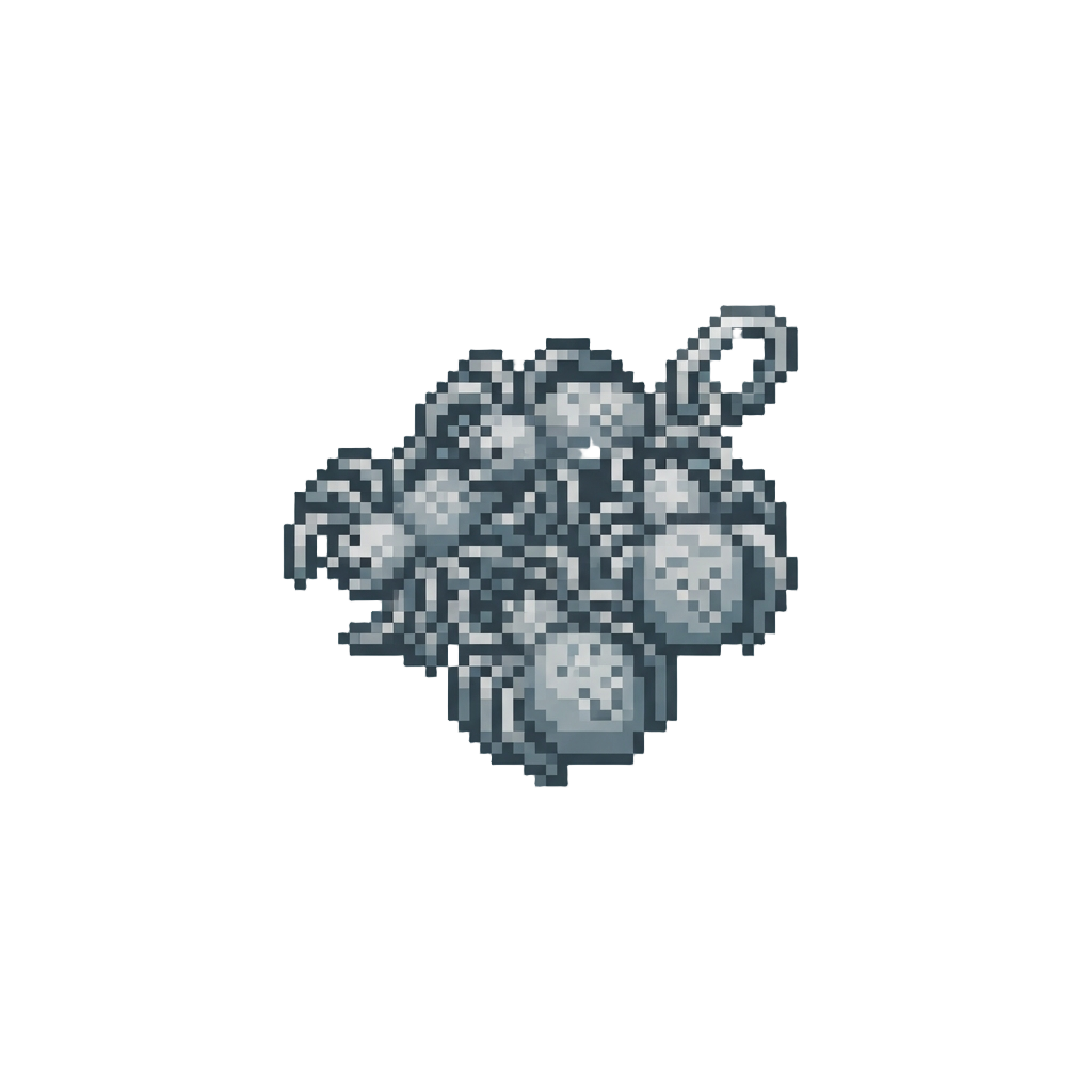 A Cluster of Tiny Silver Spider Charms
