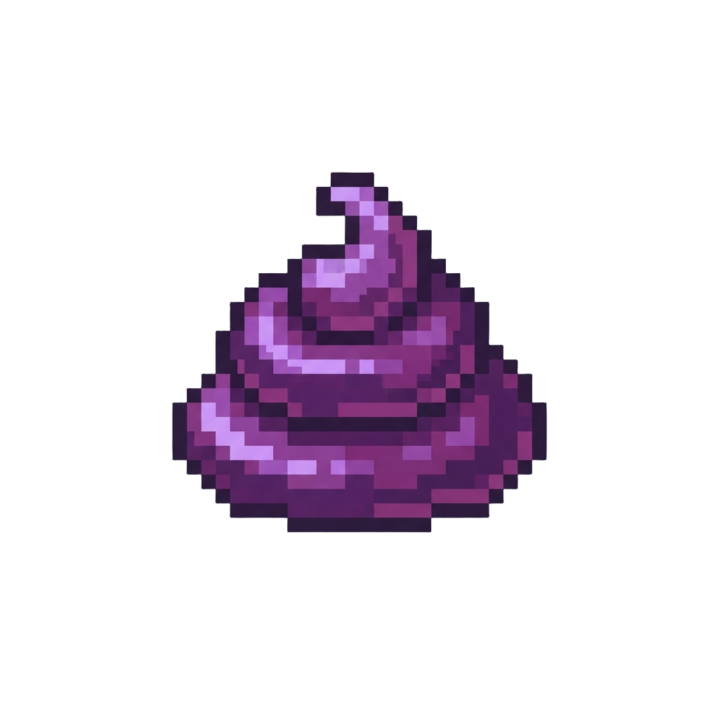 A Swirl of Deep Purple Glowing Slime