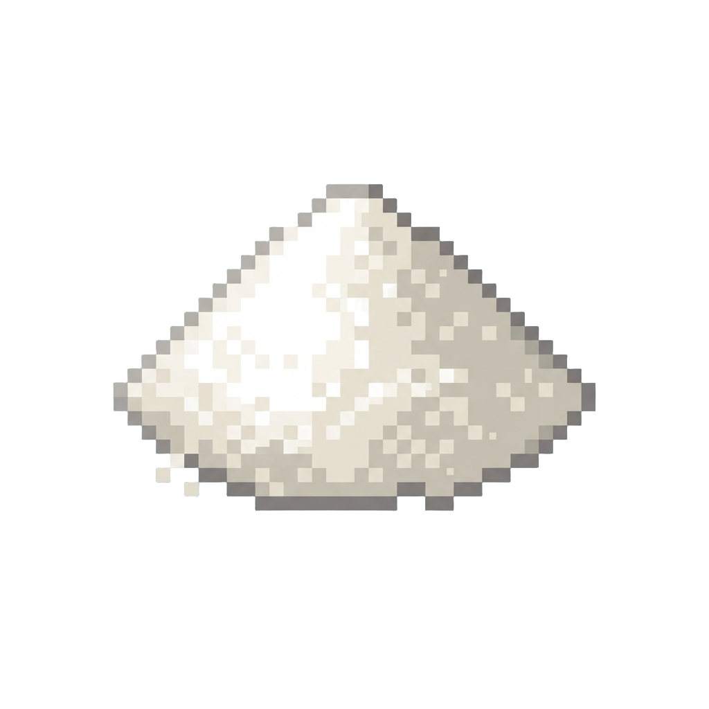A Heap of Powdery White Starch Dust