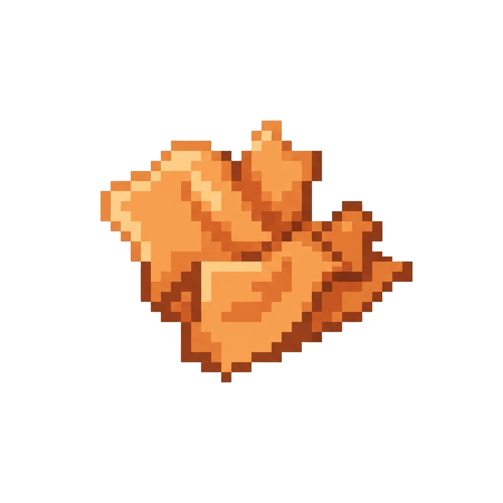 A Flutter of Torn Orange Tissue Flakes