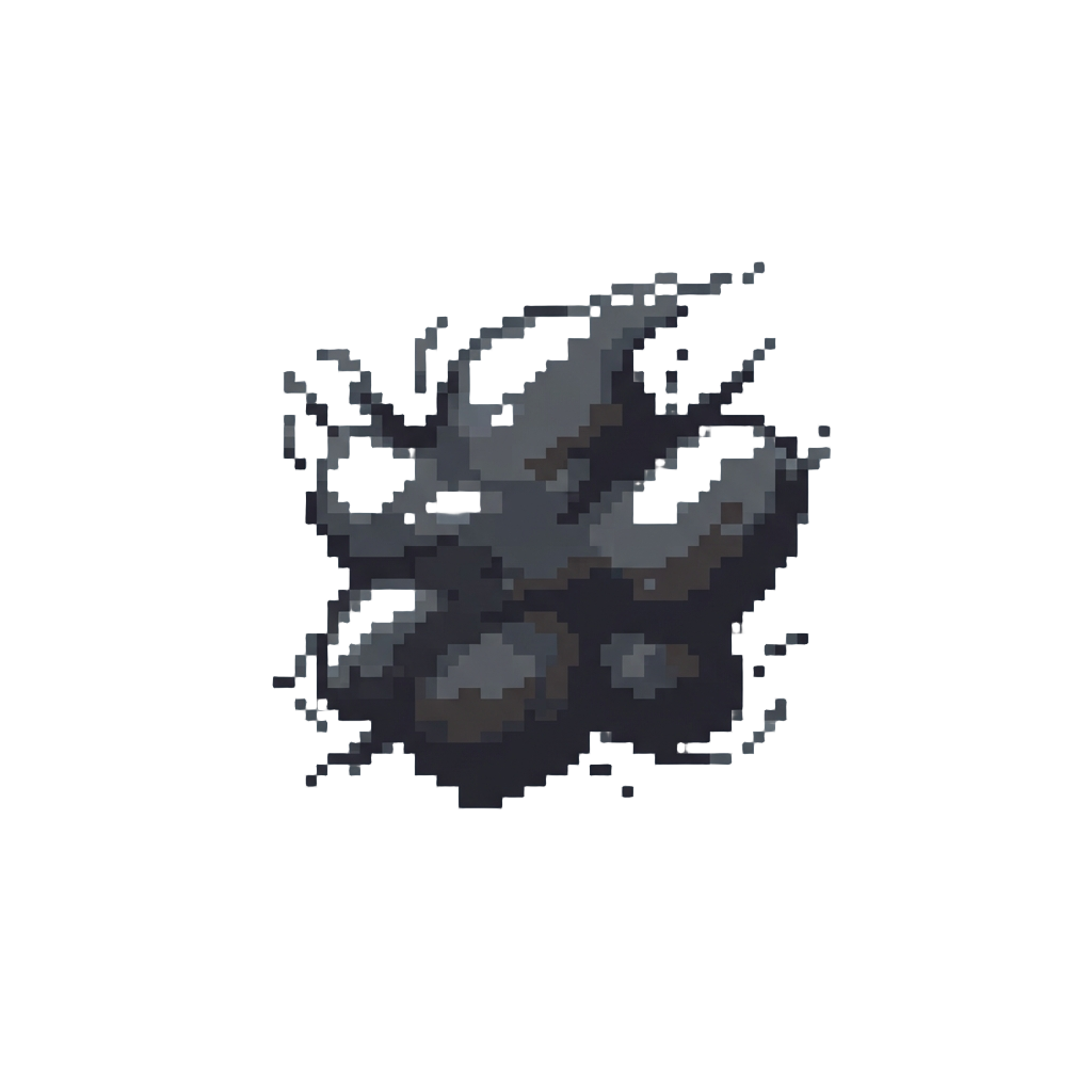 A Burst of Fine Black Soot Powder