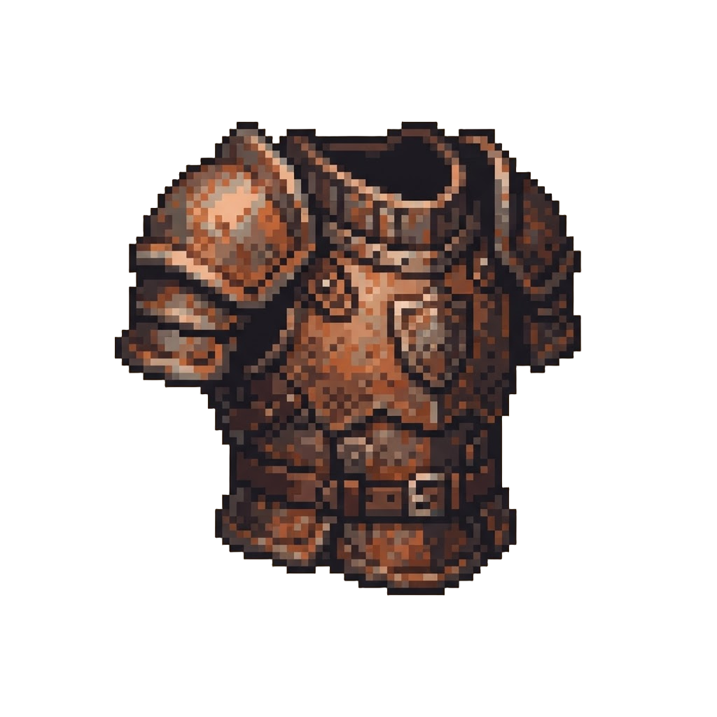A Giant Armored Chest Plate Made of Giant Rusted Steel