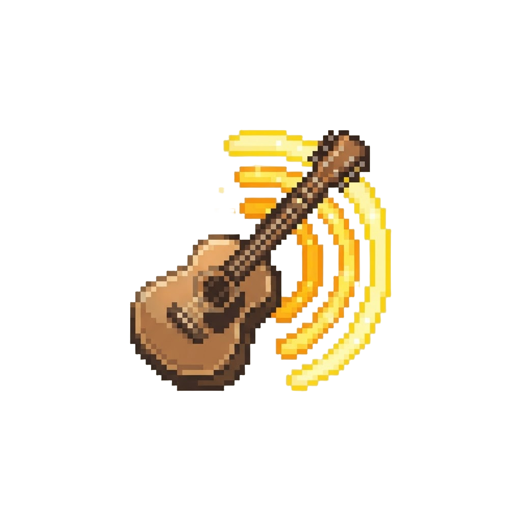 A Country Ballad Twang with Glowing Acoustic Guitar Waves