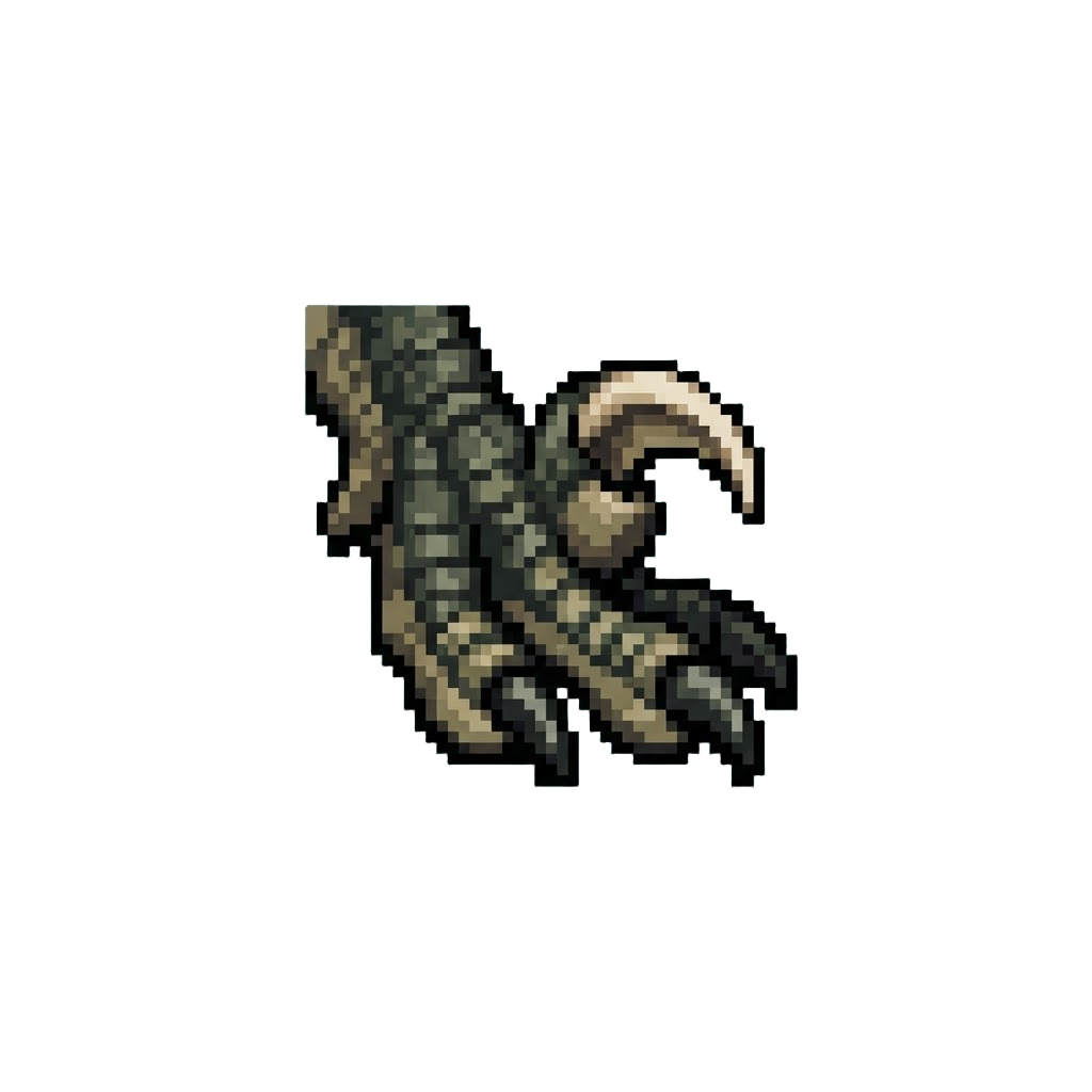 A Razor-sharp Velociraptor Claw Foot and Scaly Hide