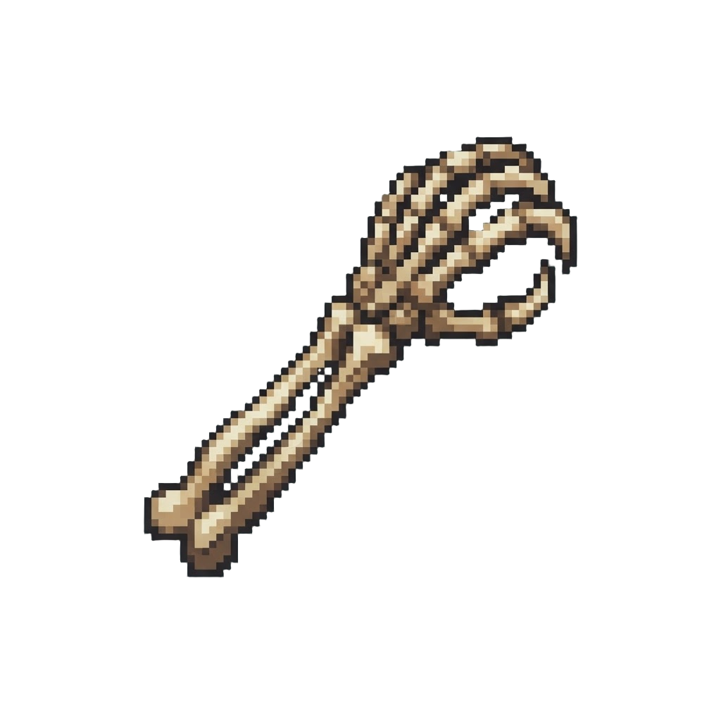 A Completely Exposed Skeletal Arm and Bony Claw Hand