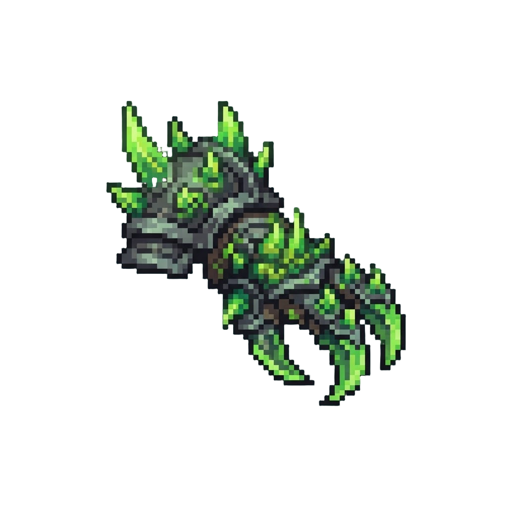 Gigantic Glowing Green Spiked Shoulders and Toxic Claws