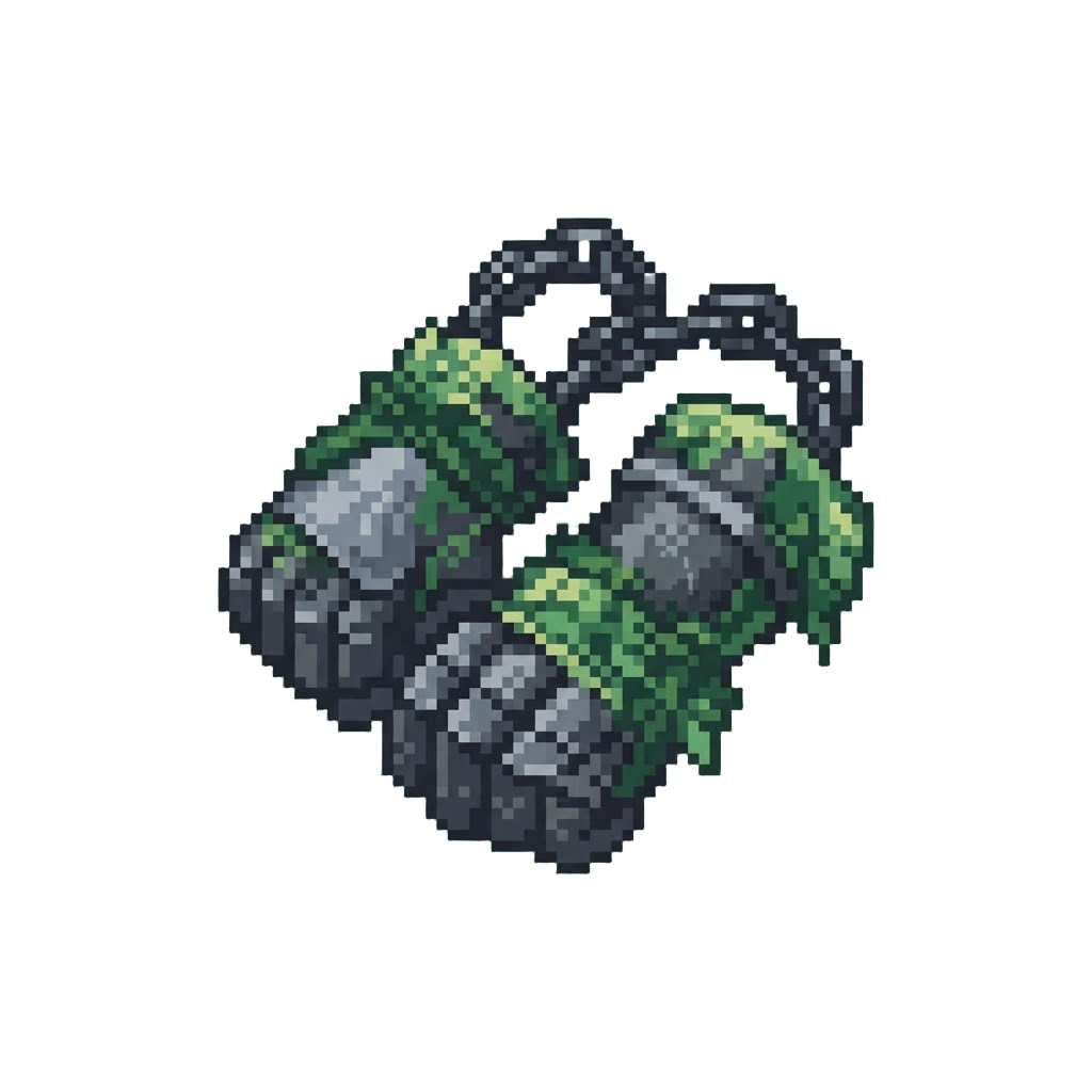 Heavy Iron-chained Overgrown Mossy Fists
