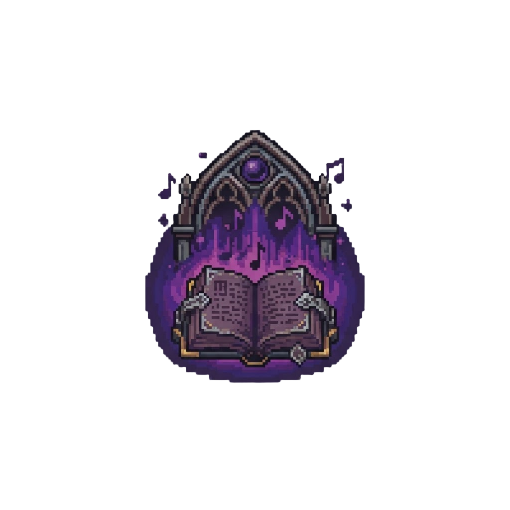 A Spooky Gothic Choir Chant with Dark Purple Aura
