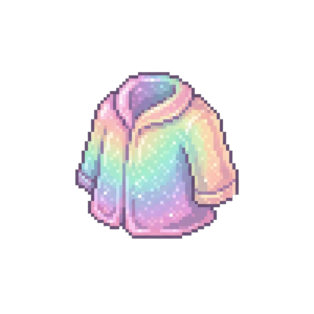 A Pastel Rainbow Glitter Slime Coat