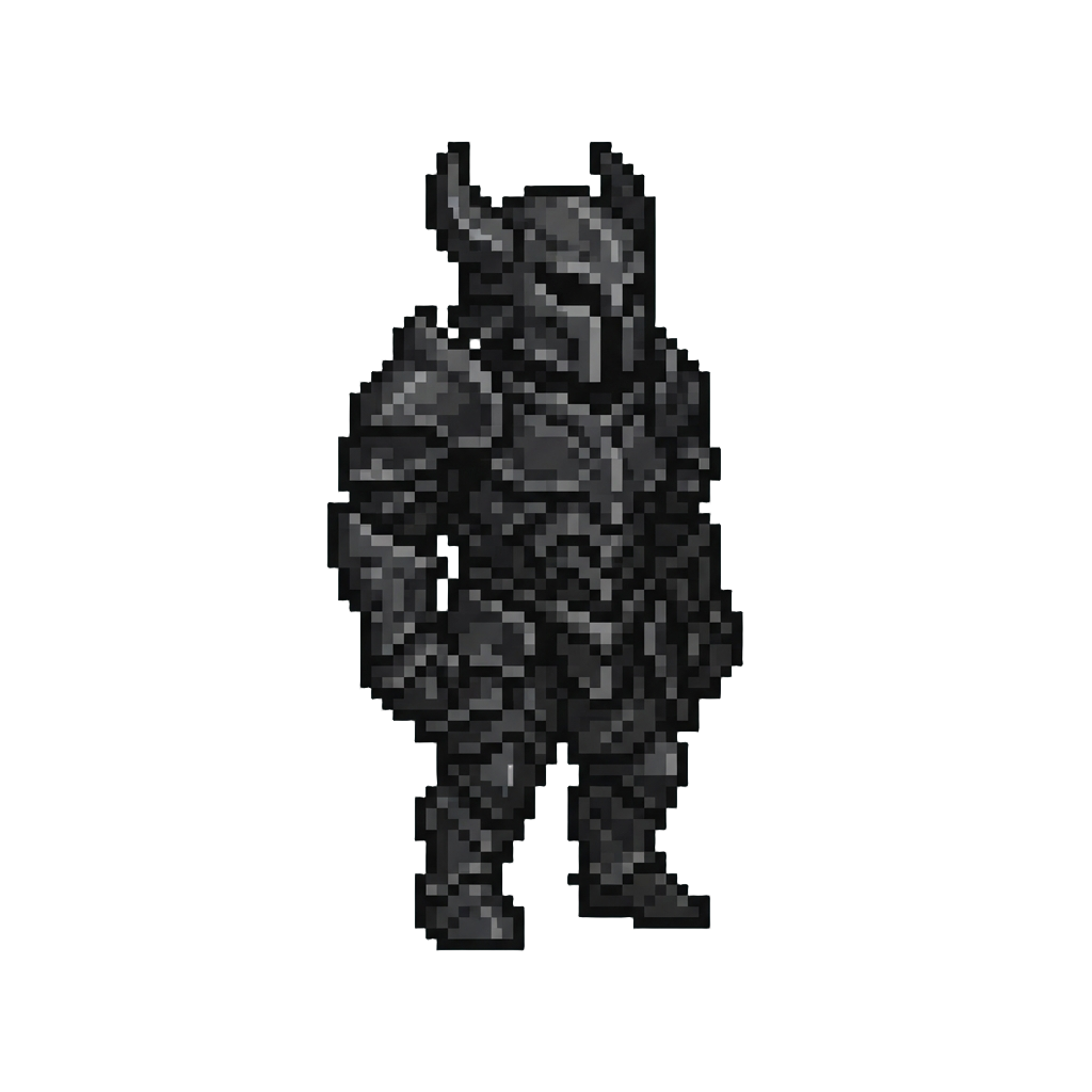 A Dark Obsidian Chitin Exoskeletal Armor