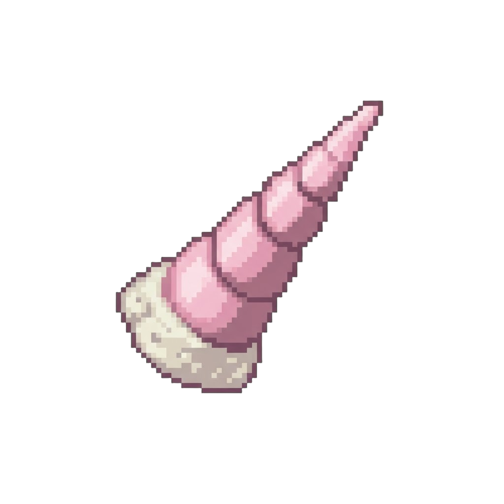 A Cute Pink Unicorn Horn Sticking Out of the Forehead