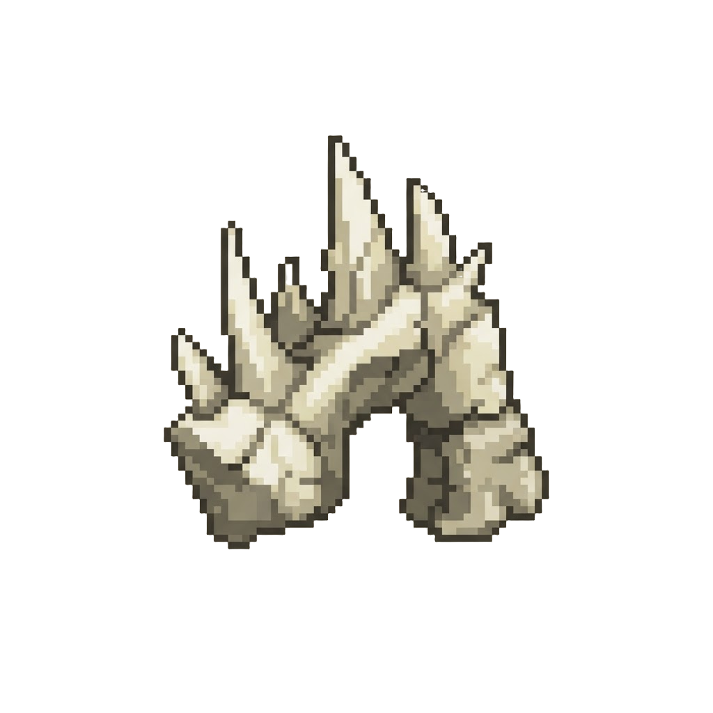 Jagged Bone Spikes Protruding From the Elbows and Spine
