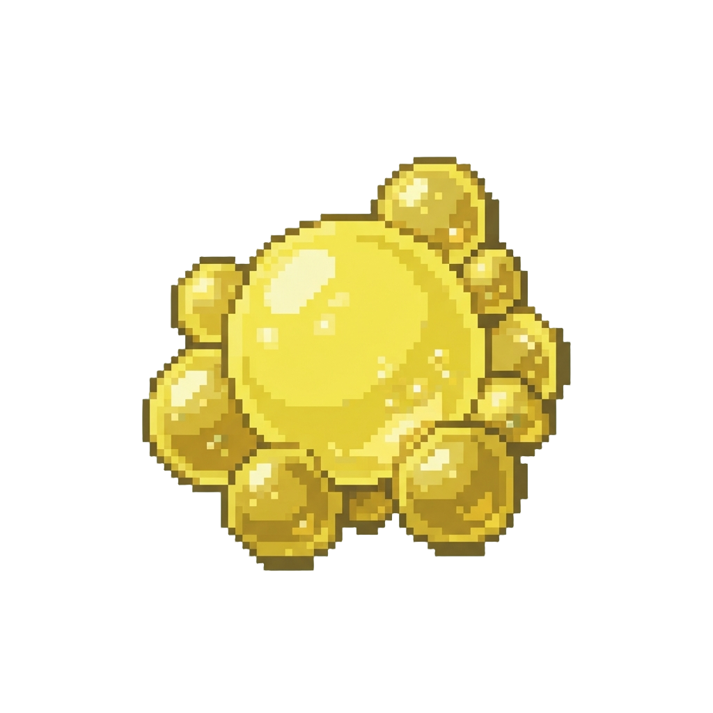 Sticky Yellow Acidic Bubbles