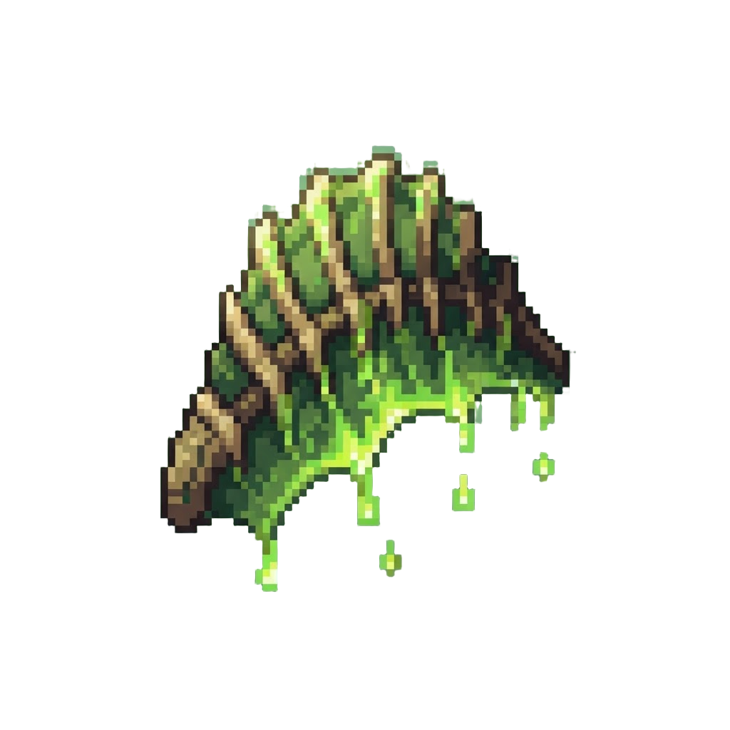 A Spinosaurus Glowing Spine Sail Dripping with Toxic Acid