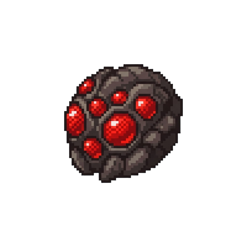 Multiple Glowing Red Compound Spider Eyes