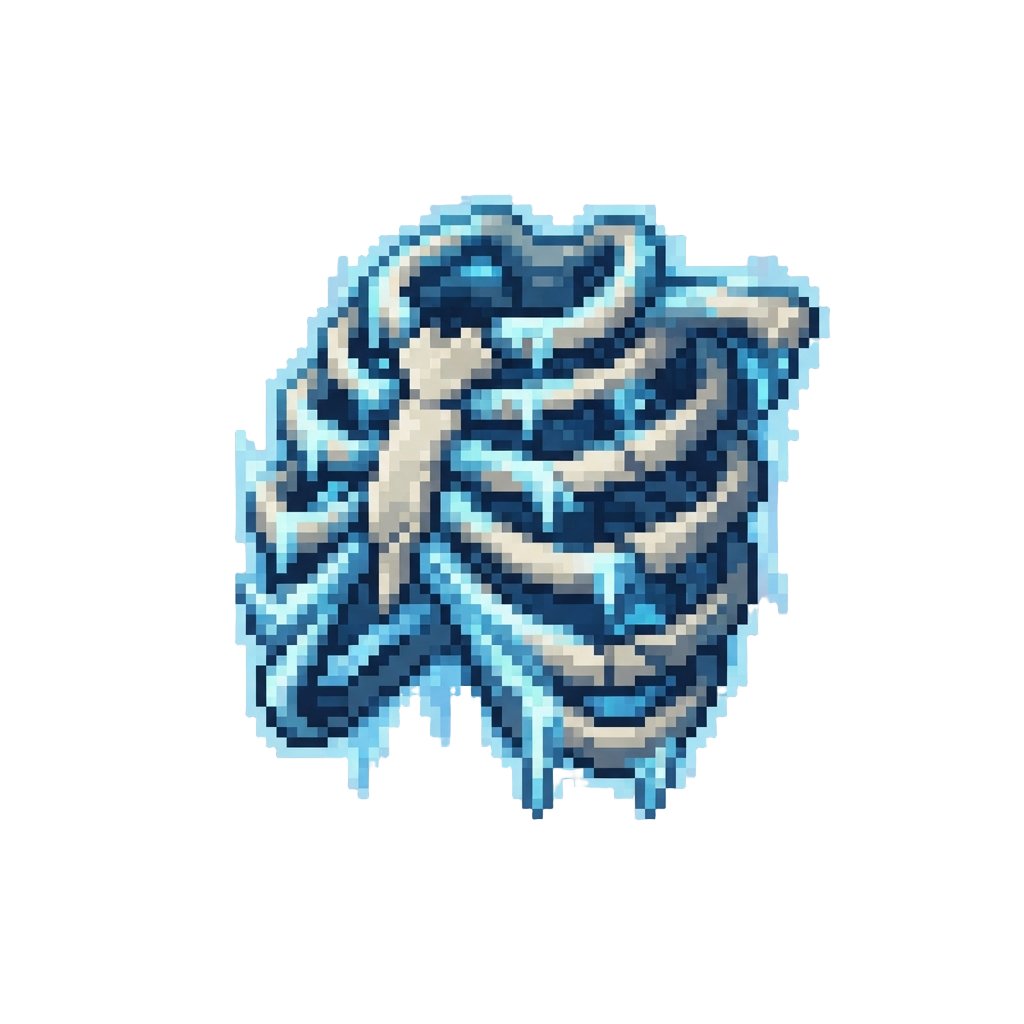 An Icy Frost-covered Ribcage Aura