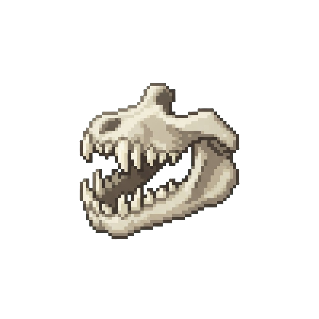 A Clattering Jaw Bone with Razor-sharp Skeletal Teeth