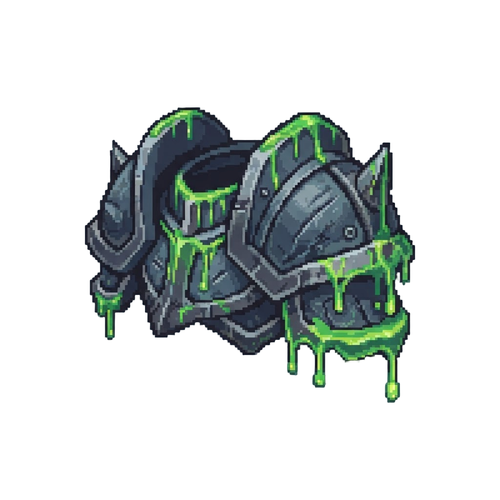 Massive Titan Shoulders Dripping with Green Glowing Slime