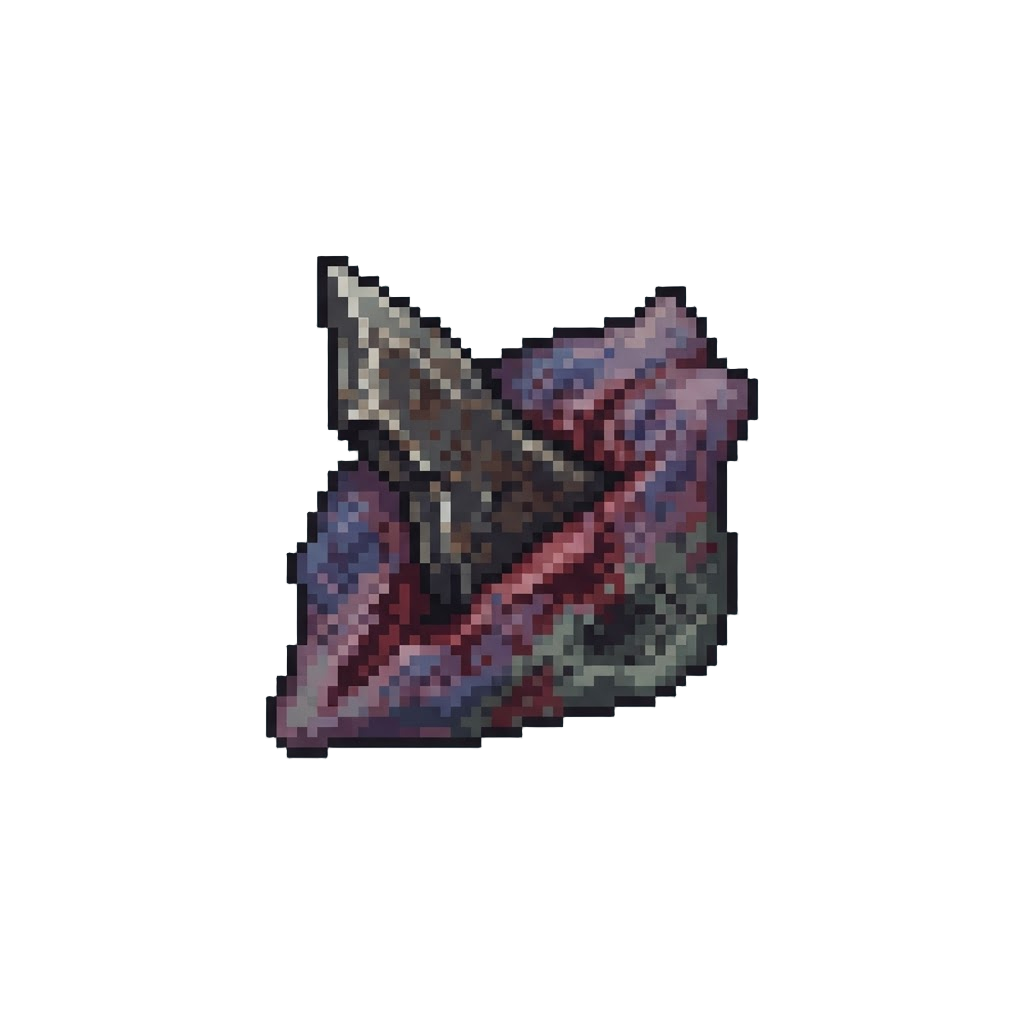 Jagged Metal Shrapnel Embedded in Torn Decaying Flesh