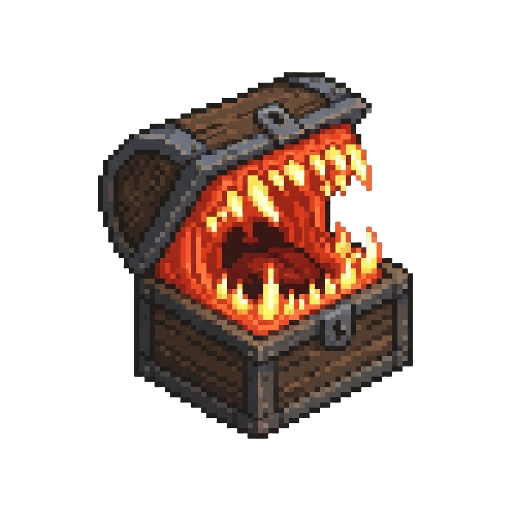 A Roaring Chest Maw with Sharp Glowing Teeth