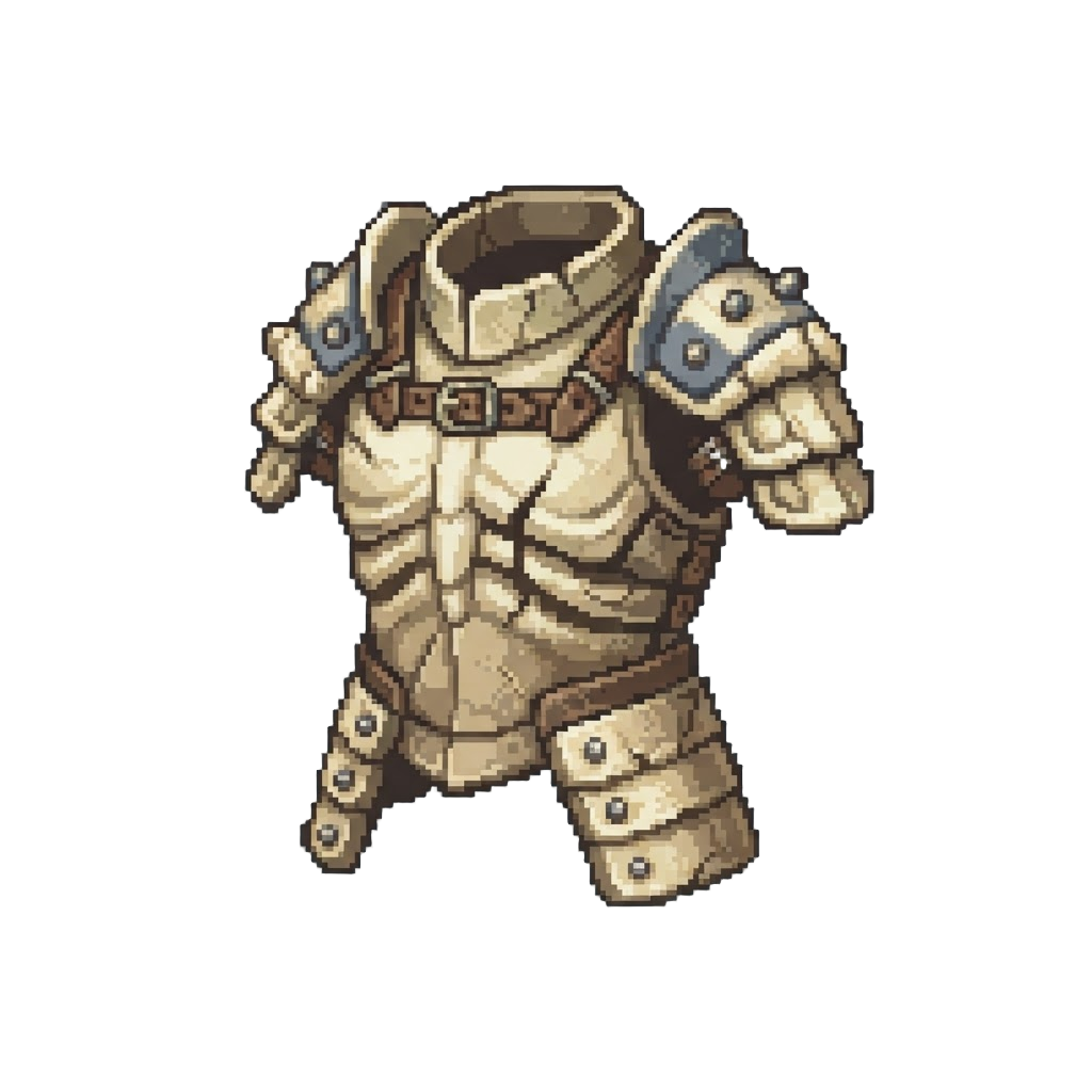 An Ancient Cracked Bone Armor Torso