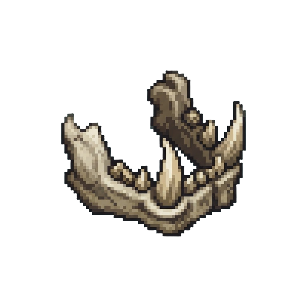 A Double-headed Hulking Brute Jaw with Sharp Tusks