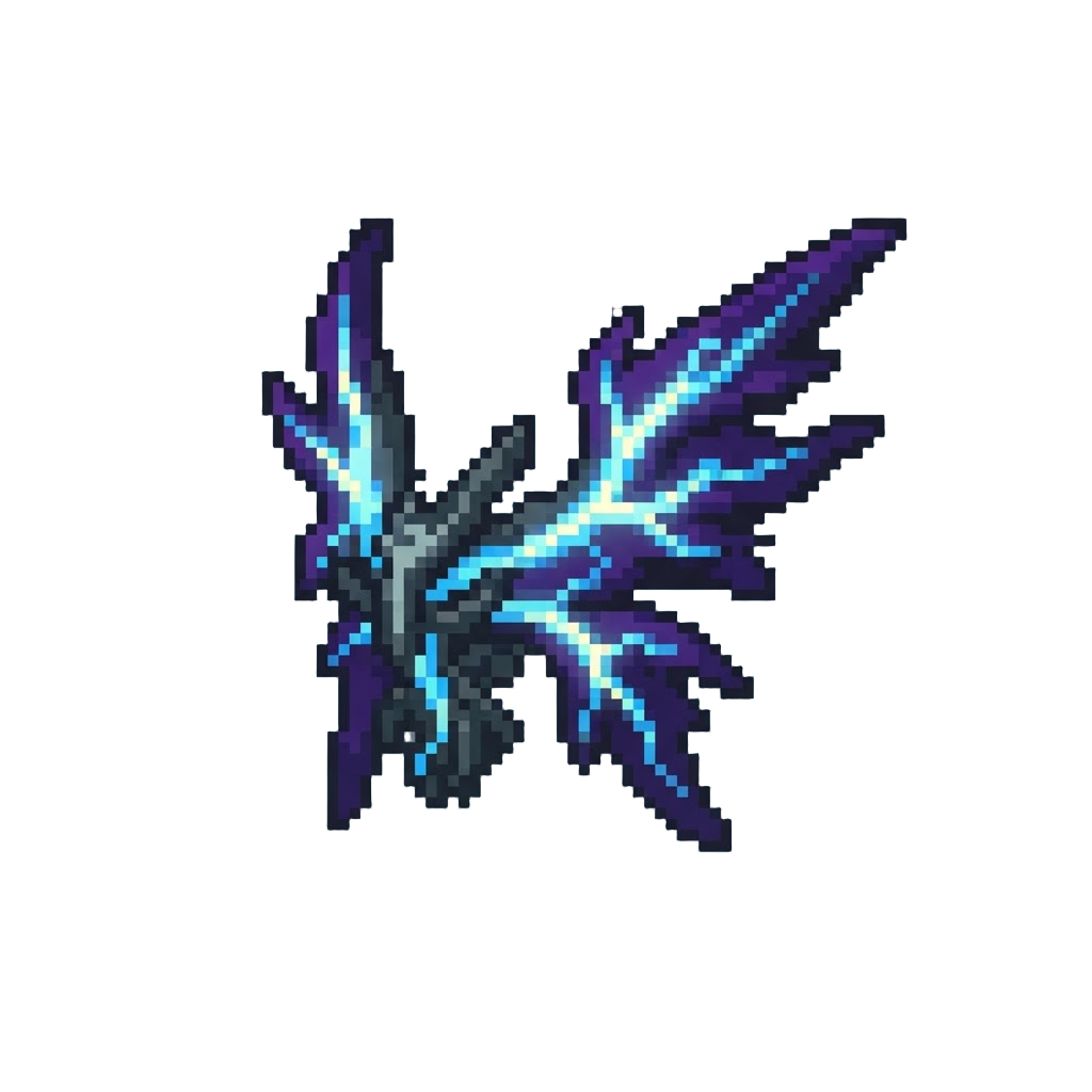 Glowing Plasma Veins and Shadow Wings