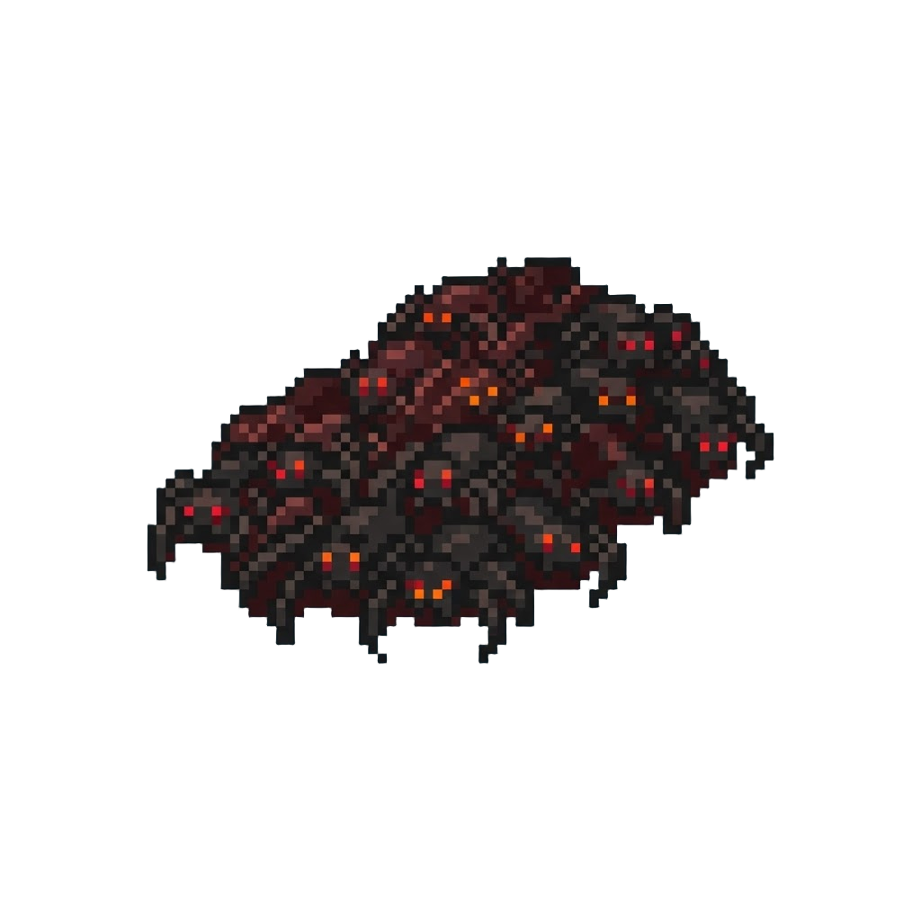 A Creeping Shadow Swarm of Mini Bio-spiders