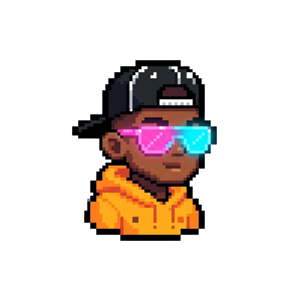 A Hip-hop Head-bob Bounce with Glowing Neon Shades