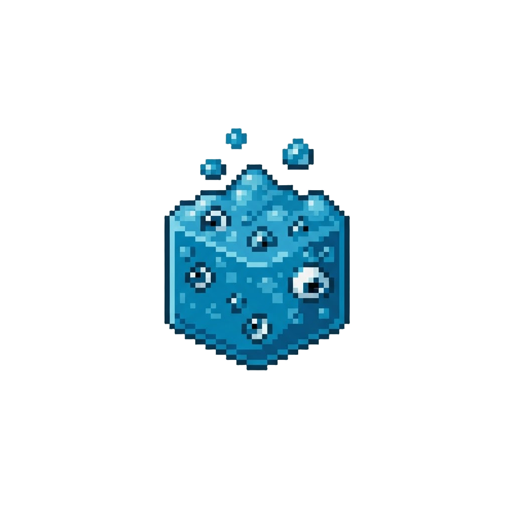 Fizzing Blue Foam and Tiny Eyeball Bubbles