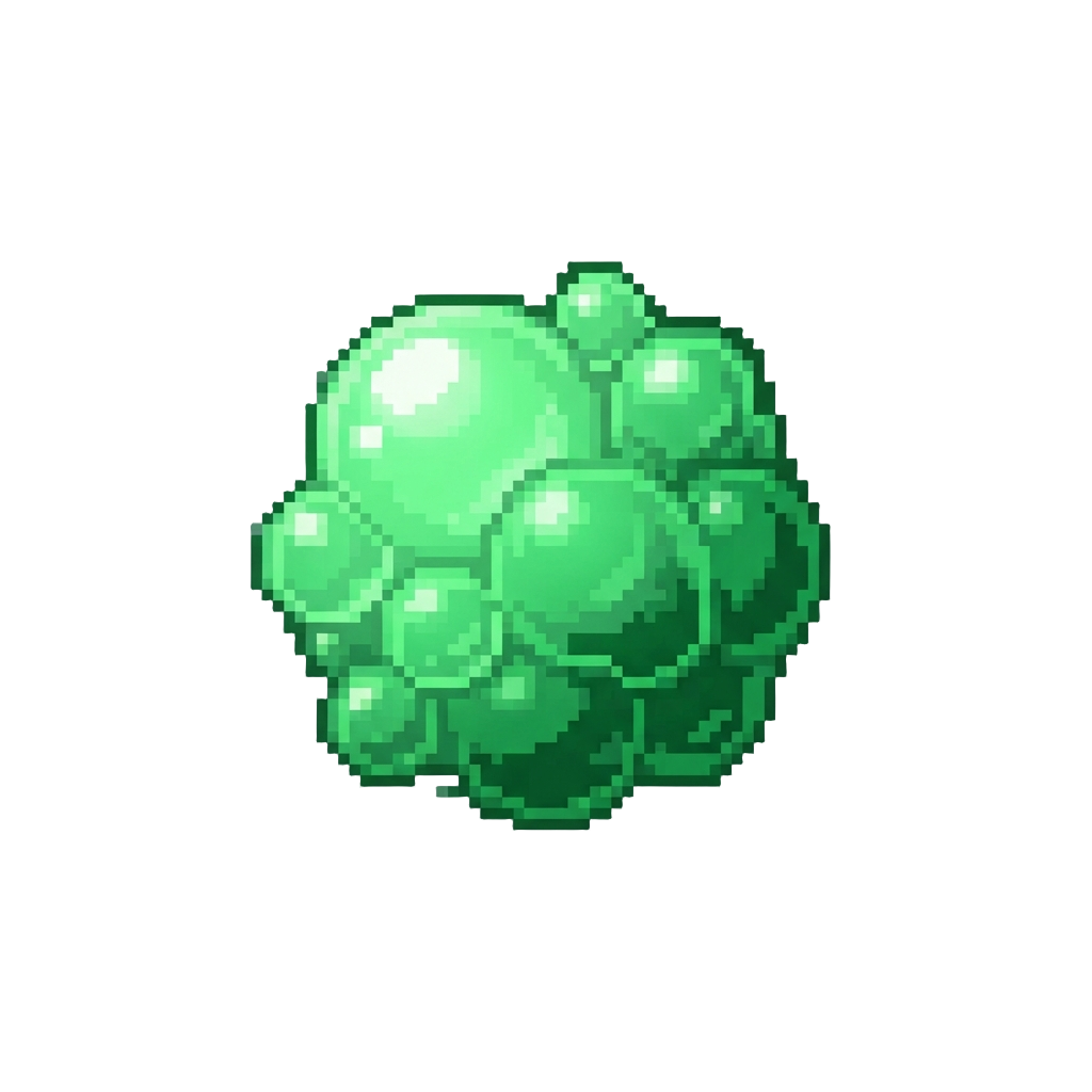 A Float of Glowing Green Ectoplasm Bubbles