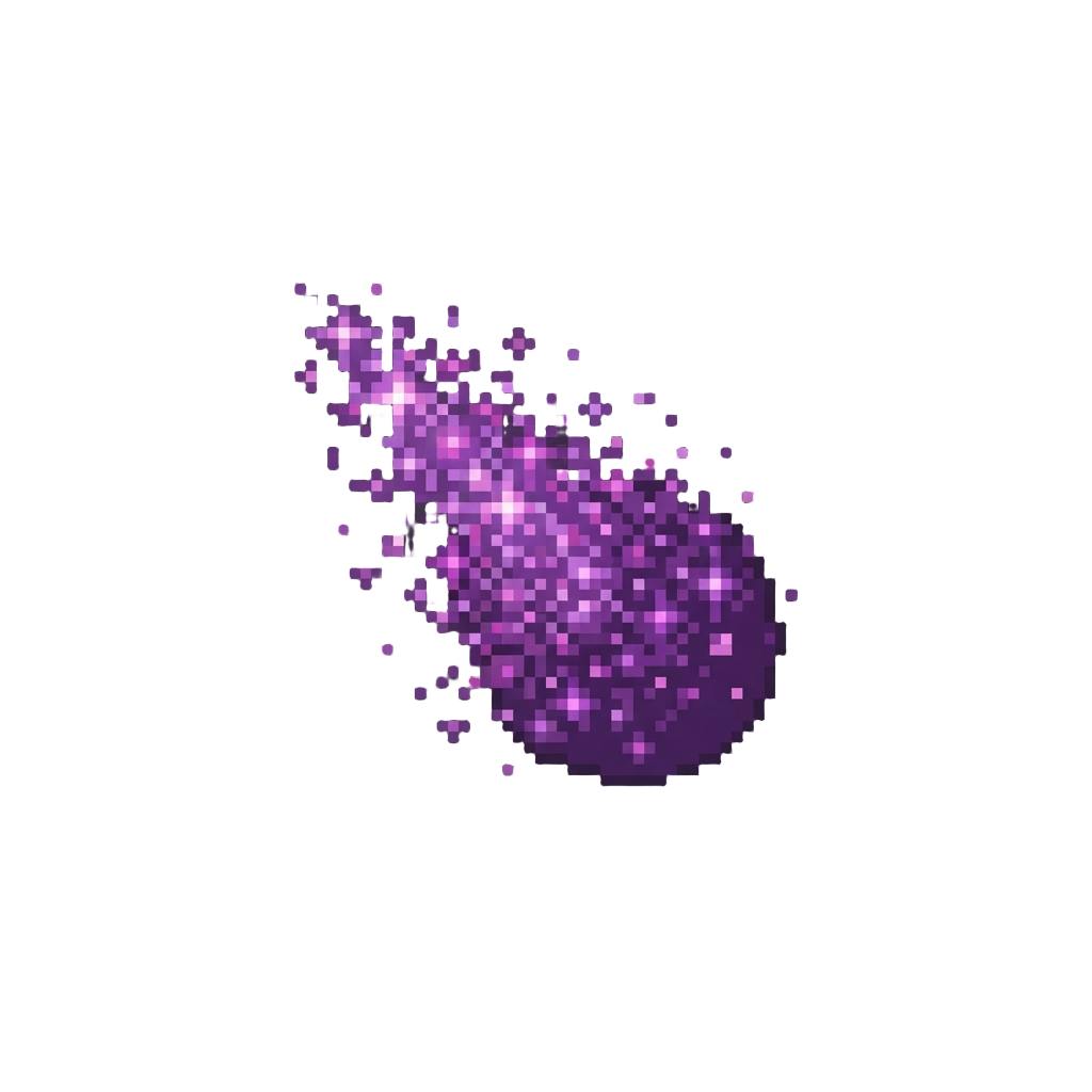 A Shower of Sparkling Purple Stardust and Glitter