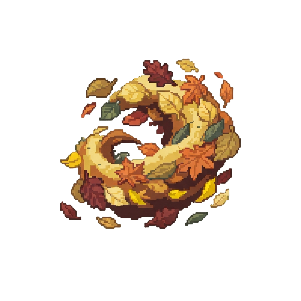 A Majestic Cloud of Swirling Autumn Leaves