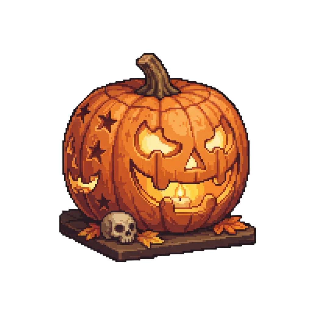 A Massive Carved Jack-o'-lantern Display