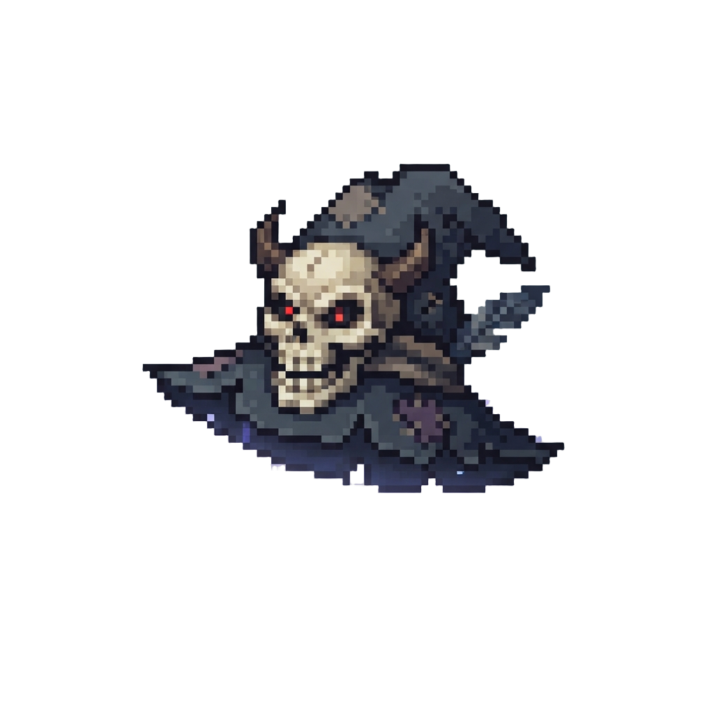 A Mischievous Floating Skeleton Hat That Hovers Above