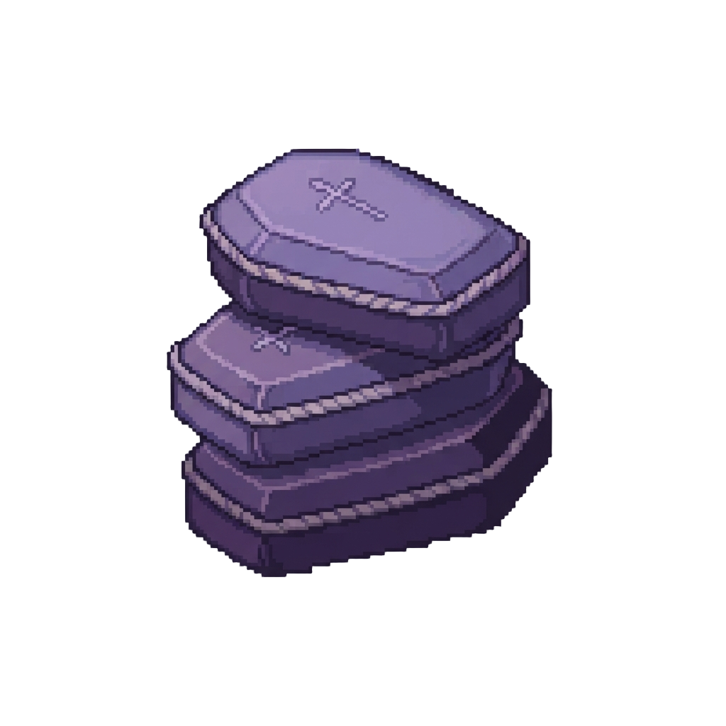 A Stack of Soft Decorative Coffin Pillows
