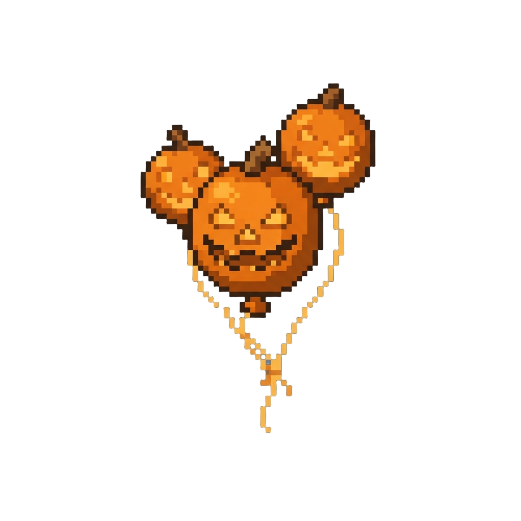 A Sudden Release of Floating Jack-o'-lantern Balloons