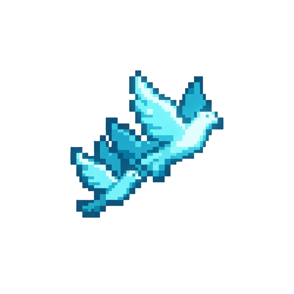 A Elegant Flock of Glowing Spectral Doves