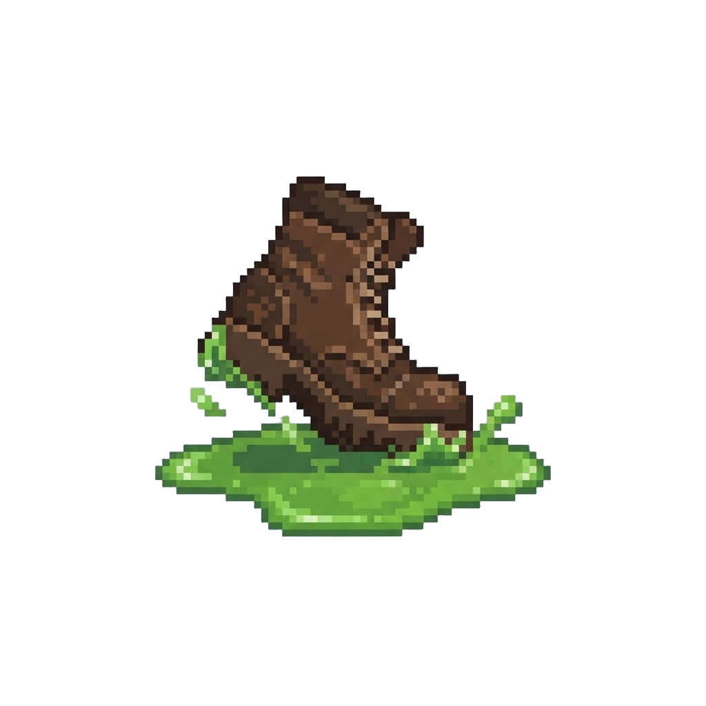 Slipping on a Patch of Spilled Green Goo