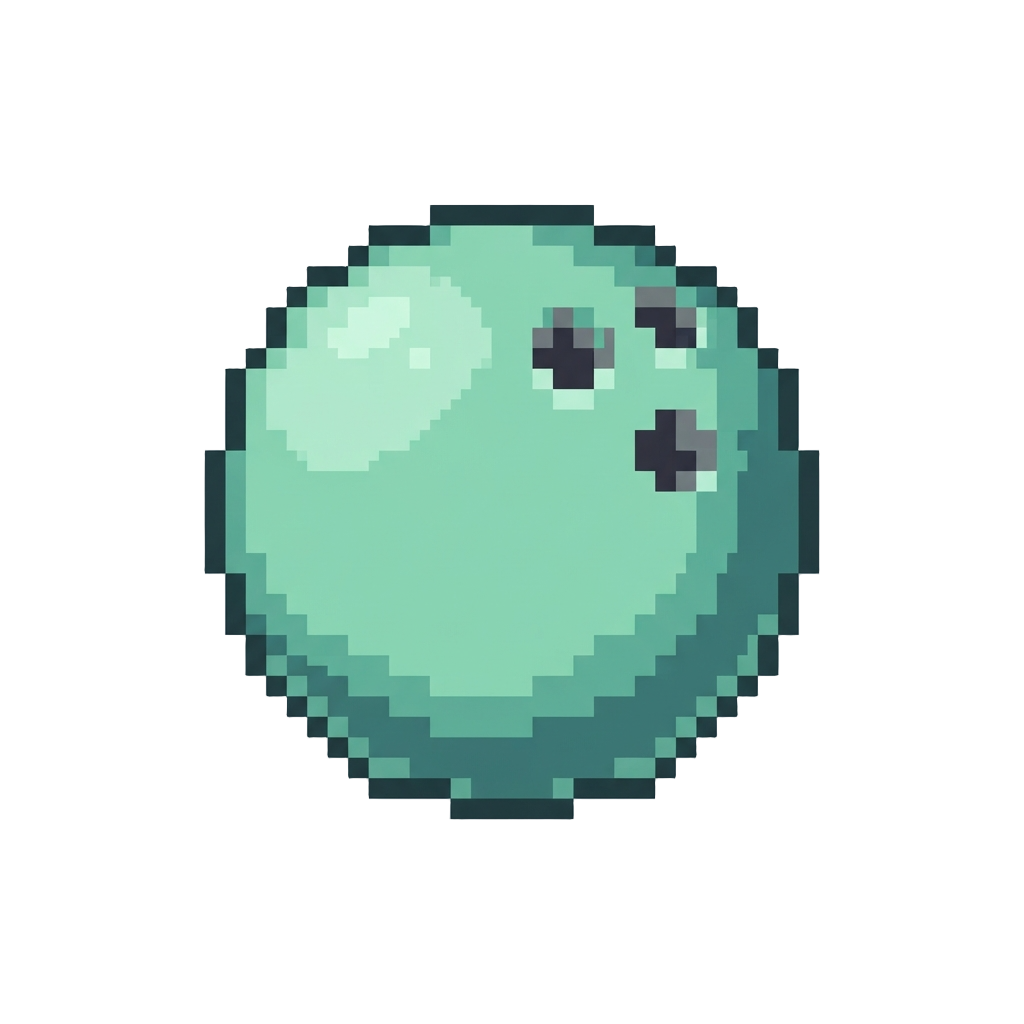 A Retro Mint Green Bowling Ball