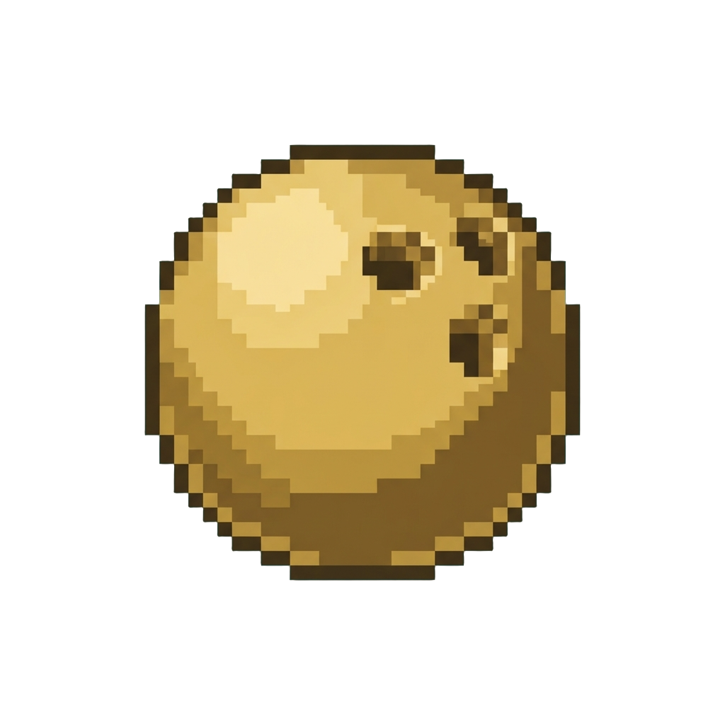 A Shiny Metallic Gold Bowling Ball