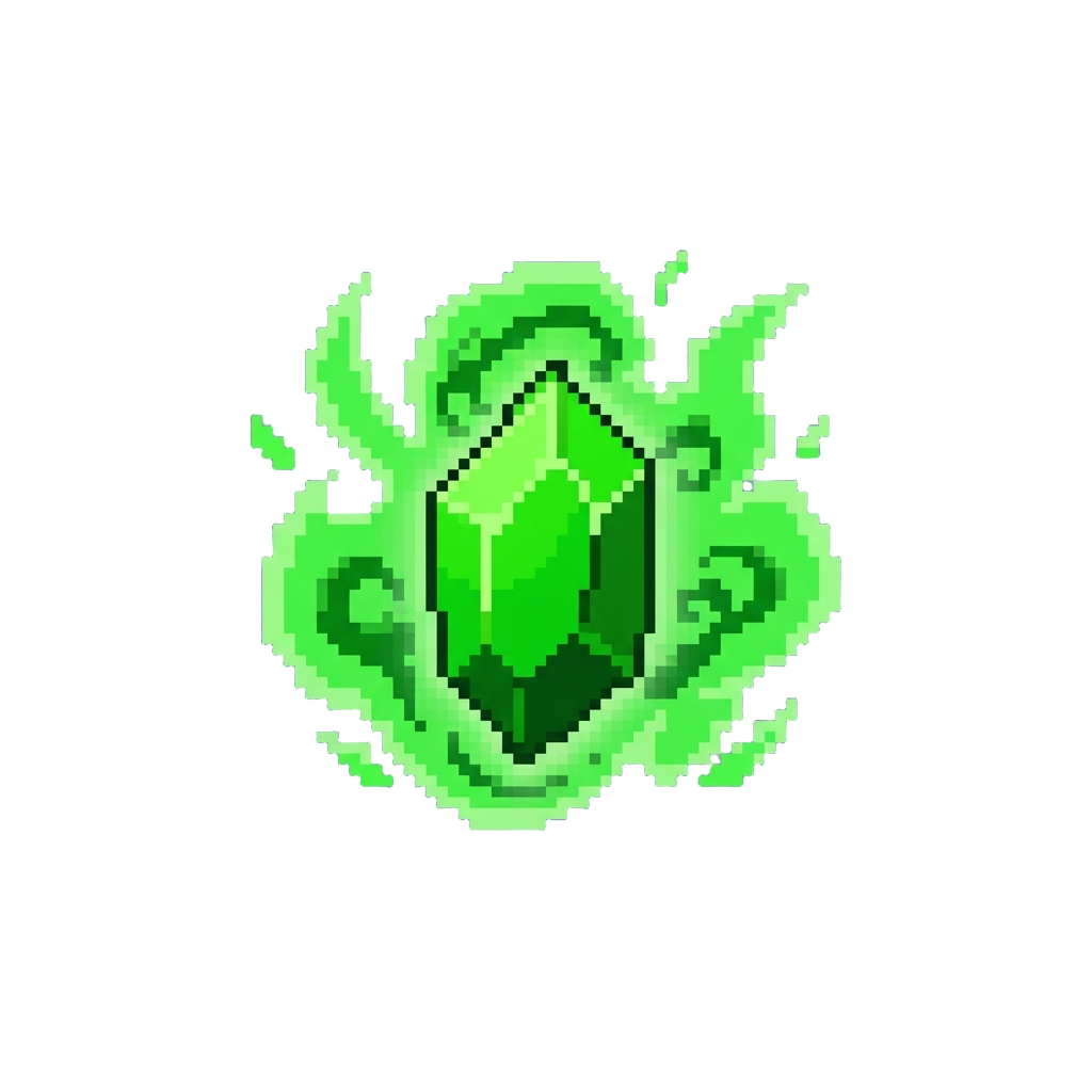 A Radiant Toxic Green Cloud Bursting Around Her