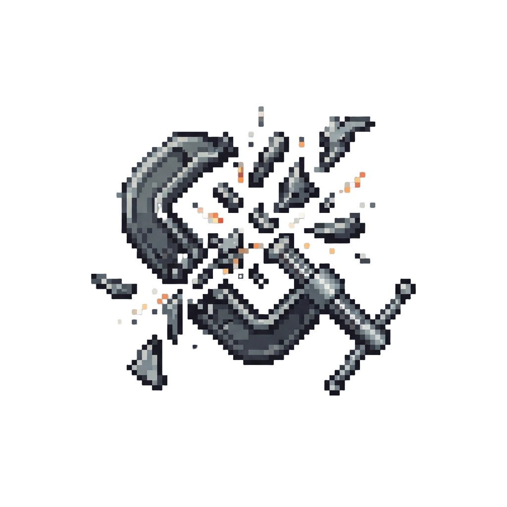Flying Steel Clamp Debris Exploding Outward