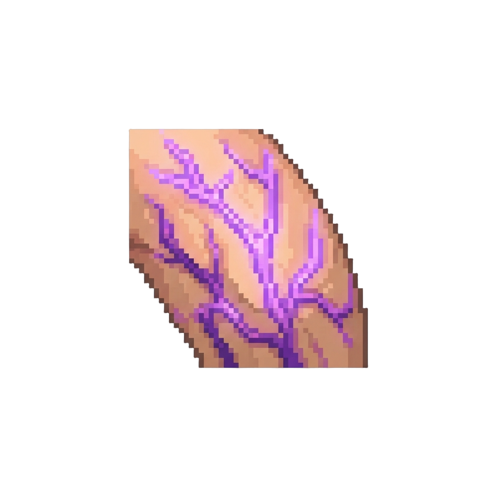 Pulsing Purple Veins Glowing Through Her Skin