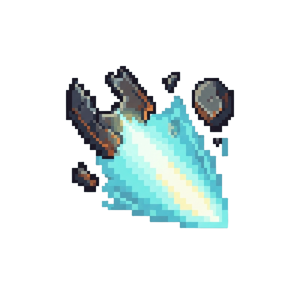 A Blast of Glowing Repulsor Beams Deflecting Heavy Debris